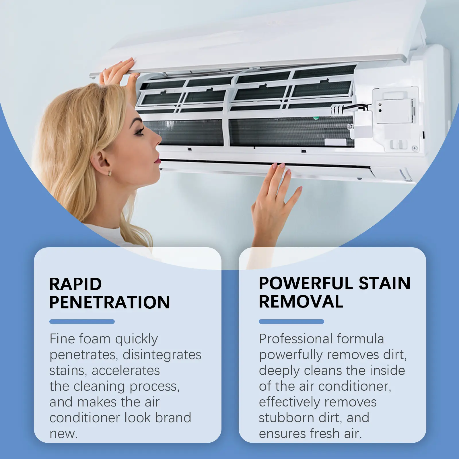 Air Conditioner Cleaner, Household Air Conditioner Hang-Up, Non-Dismantling, Odorless Descaling, Foam Air Conditioner Cleaning