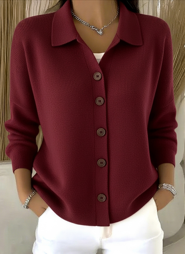 CLEARANCE SALE🔥 Women's Plain Long Sleeve Shawl Collar Casual Cardigan Outerwear