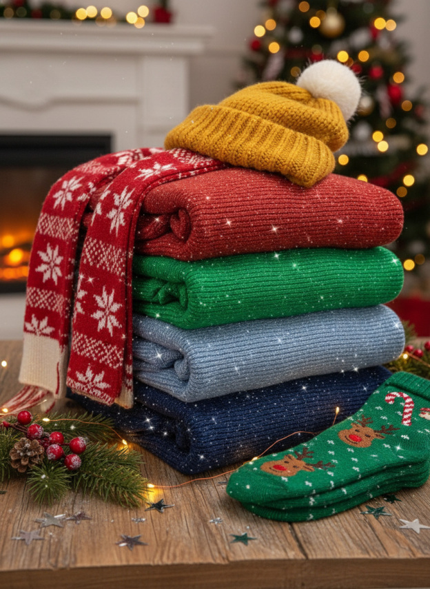 🎄 CLEARANCE SALE🔥 Vintage Soft Triangle Neck Sequined Shiny Sweater Top