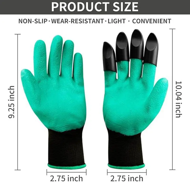Garden Gloves with Claws – Easy Digging & Planting, Durable and Quick Gardening Gloves 🏡🌿