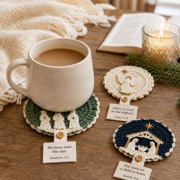 🔥HOT SALE🧶Nativity Crochet Coaster DIY Kit