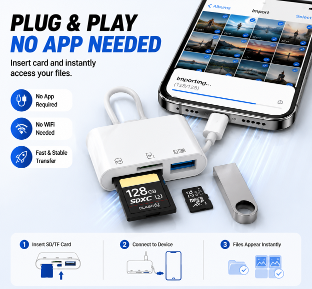 SD Card Reader for iPhone