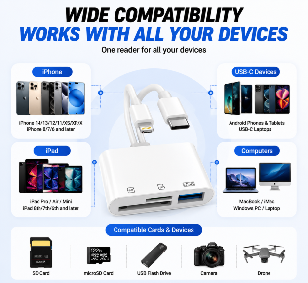 SD Card Reader for iPhone