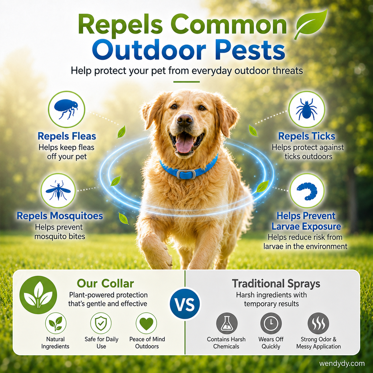 ⏰🔥LIMITED TIME 🔥50K+ SOLD! Natural Essential Oil Pet Pest Repellent Collar