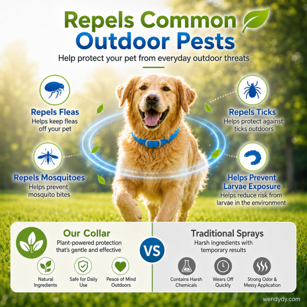 ⏰🔥LIMITED TIME 🔥50K+ SOLD! Natural Essential Oil Pet Pest Repellent Collar