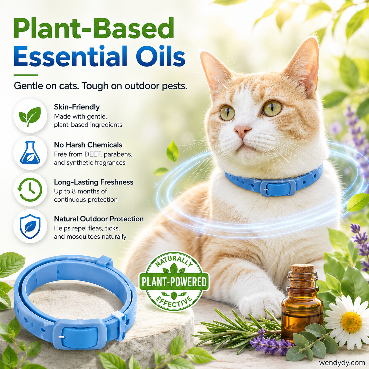⏰🔥LIMITED TIME 🔥50K+ SOLD! Natural Essential Oil Pet Pest Repellent Collar