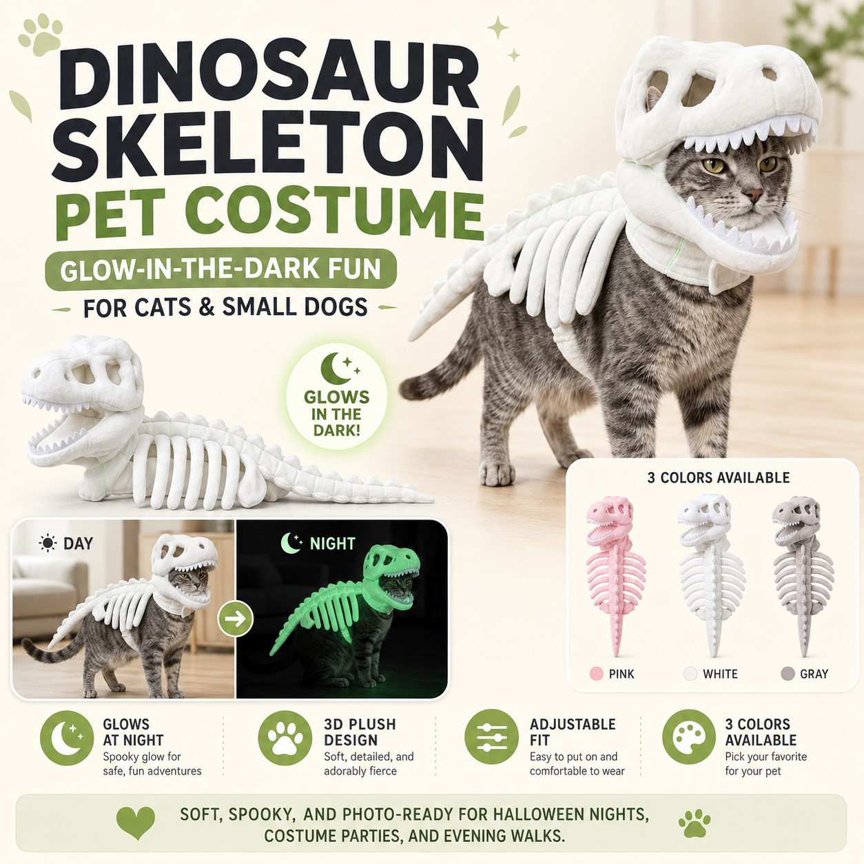 ✨Dinosaur skeleton pet clothing