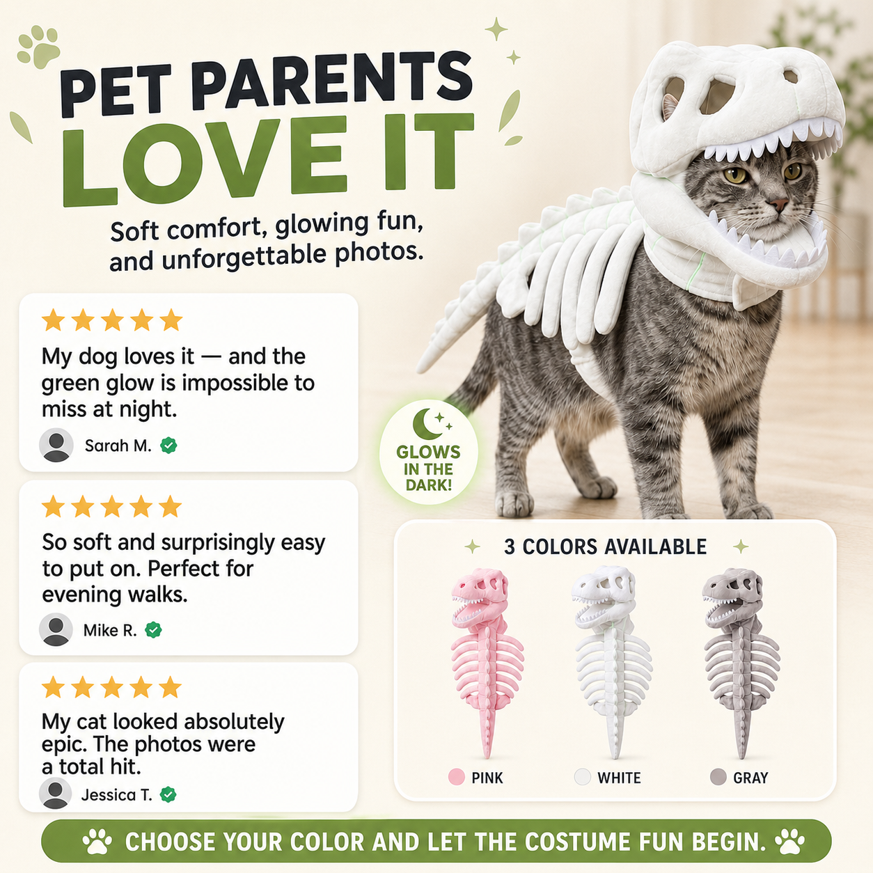 ✨Dinosaur skeleton pet clothing