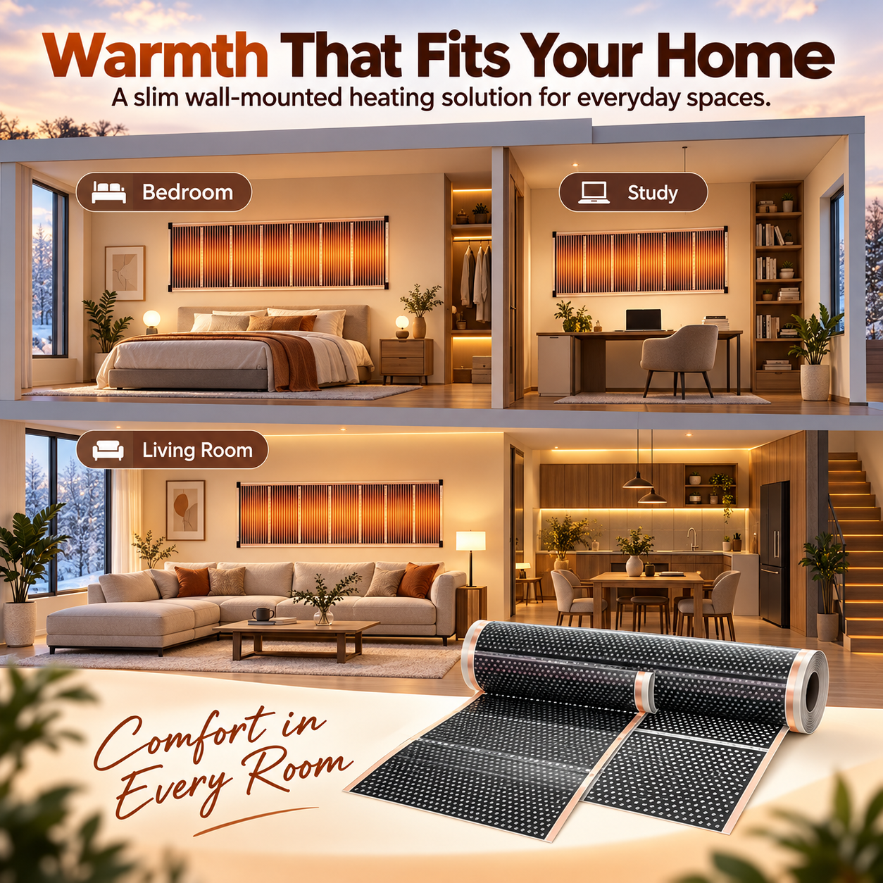 Wall Mounted Infrared Heating Panel