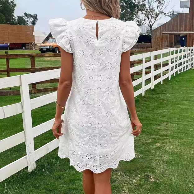 Solid color loose dress