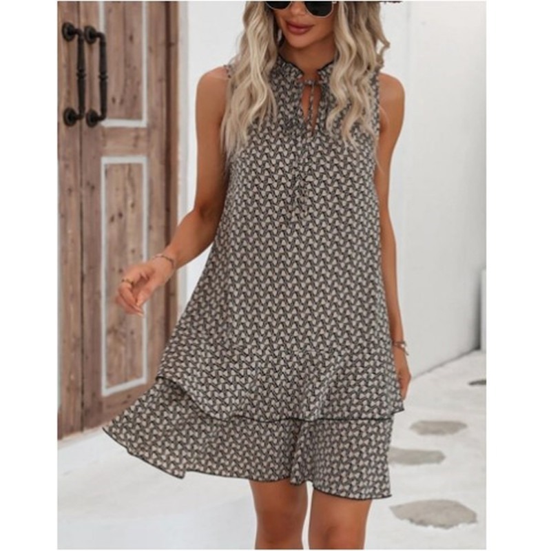 Casual stitching leopard print loose round neck short sleeve T-shirt f