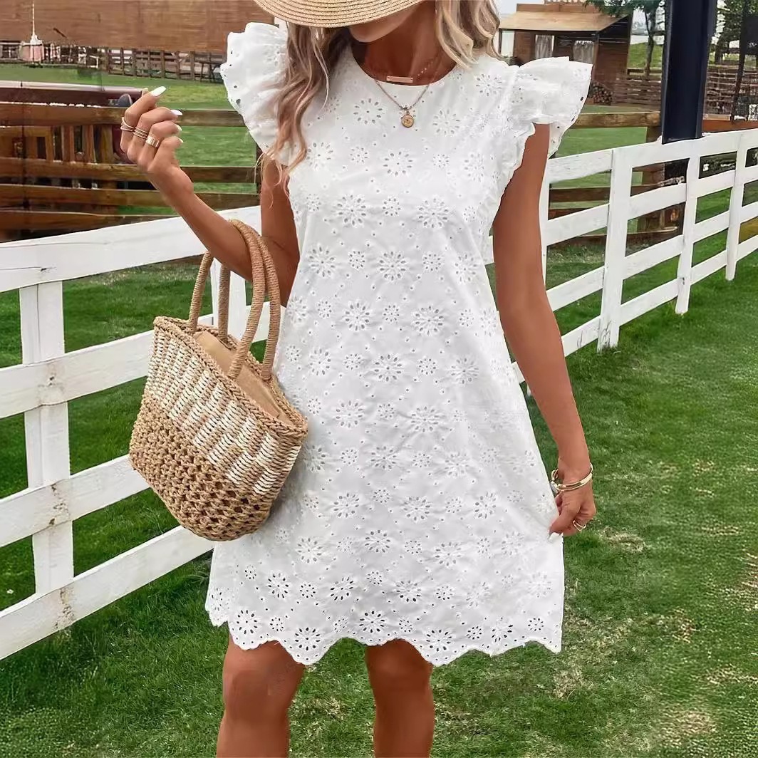 Solid color loose dress