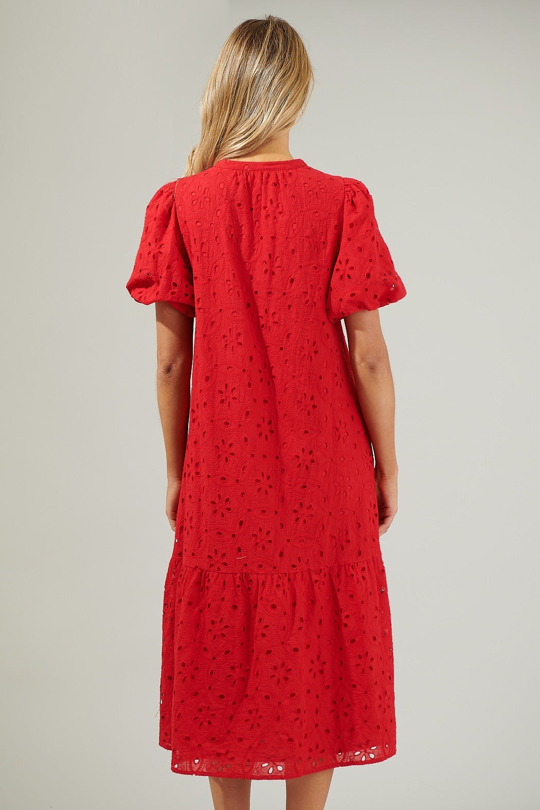 Eyelet Midi Dress