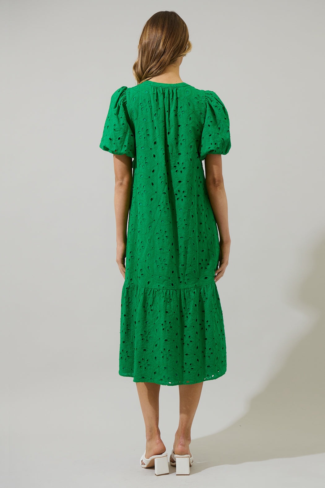 Eyelet Midi Dress