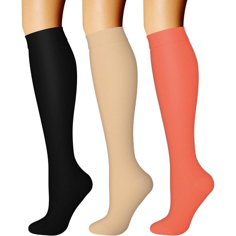 3-Pack Running Compression Socks - Support and Comfort