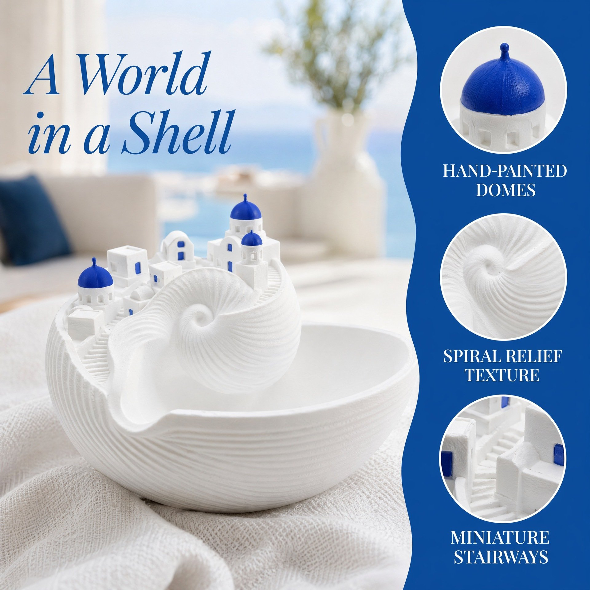 Santorini Seashell Catchall Bowl