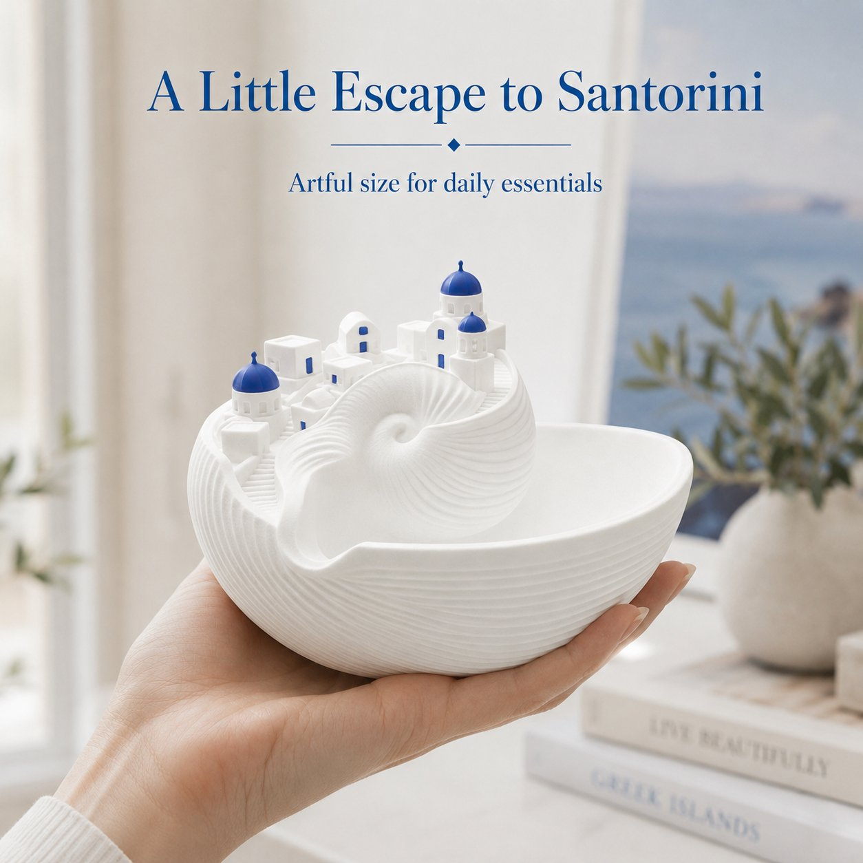 Santorini Seashell Catchall Bowl
