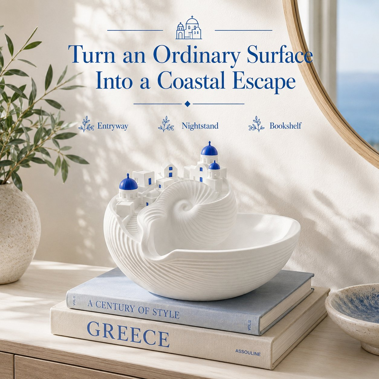 Santorini Seashell Catchall Bowl