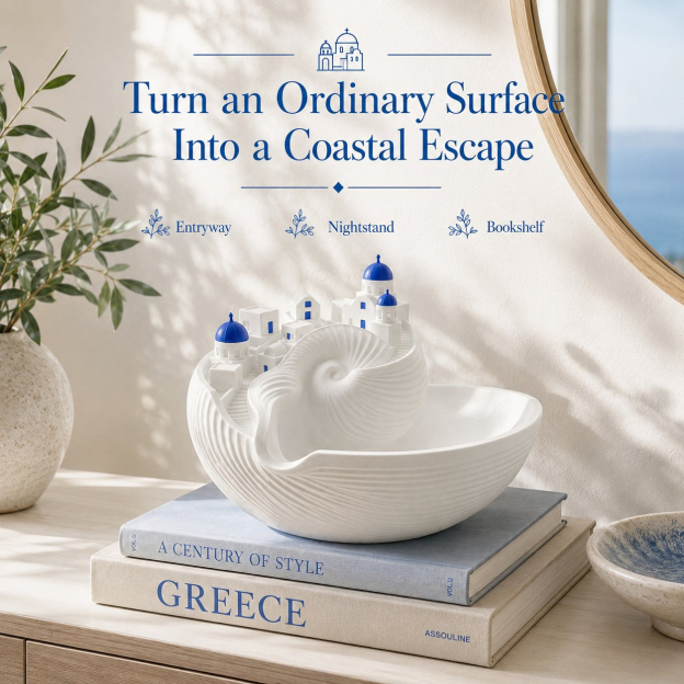 Santorini Seashell Catchall Bowl