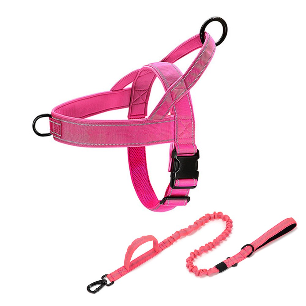 Luminous Dog Harness and Leash Set for K9 Service Dog Training - Perfect German Shepherd Vest for Medium to Large Dogs