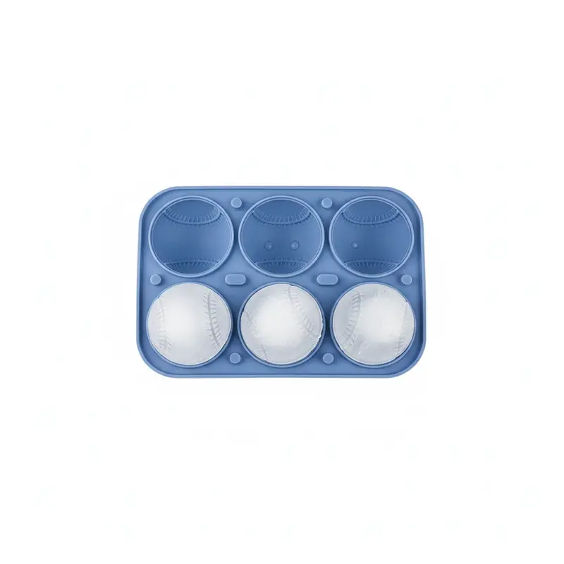Sporty 3D Baseball Ice Cube Mold – 6-Cavity Food-Grade Silicone Tray for Cooling Beer, Soda, Lemonade & More 🍺⚾