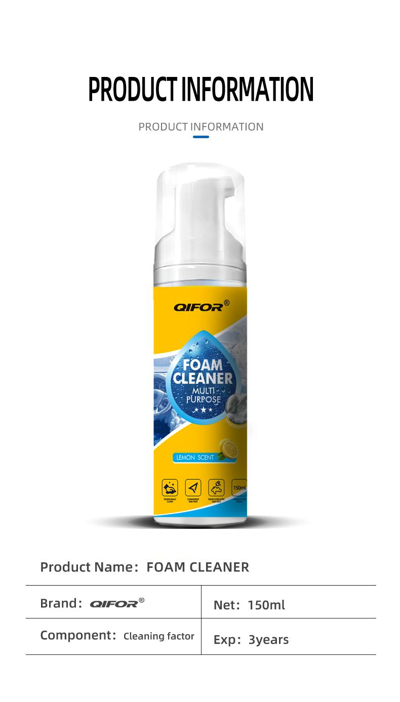 QIFOR 4-in-1 Multi-Enzyme Foam Cleaner &ndash; Professional Deep Cleaning for Car Interior, Kitchen, Bathroom & Sofa &ndash; Heavy-Duty Grease & Stain Remover &ndash; 2026 Viral Household & Auto Detailing Kit