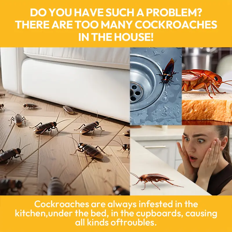 🪳 Roach Killer Gel & Bait Stations – Indoor Trap for German, American & Major Cockroaches