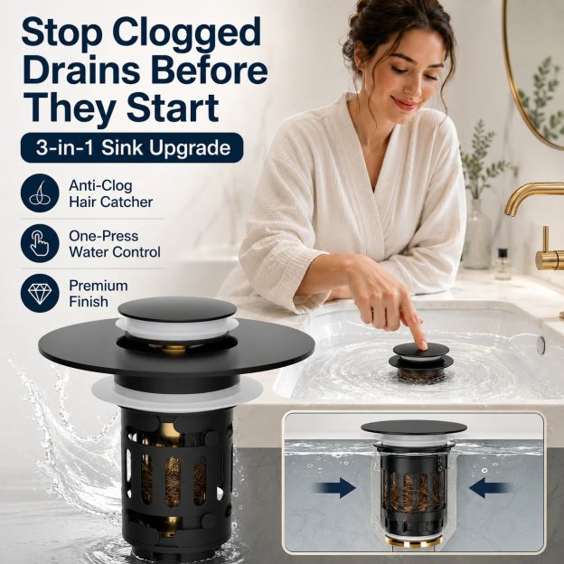 3-in-1 Sink Drain Strainer