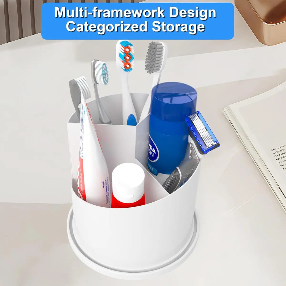  💧 Save Counter Space & Keep Brushes Clean – Wall-Mountable Toothbrush Holder