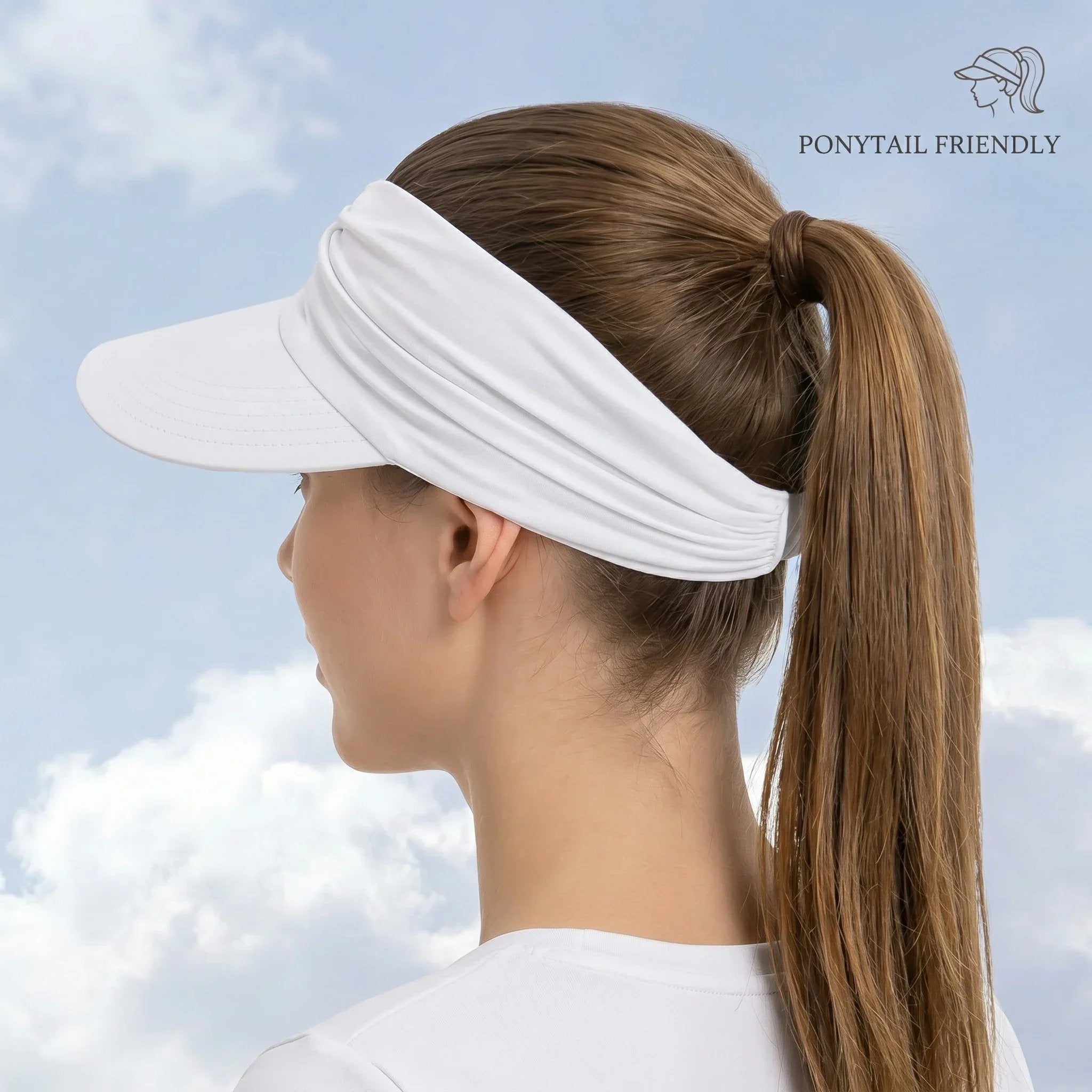 💕👒UPF 50+ Sun Visor Ponytail Hat