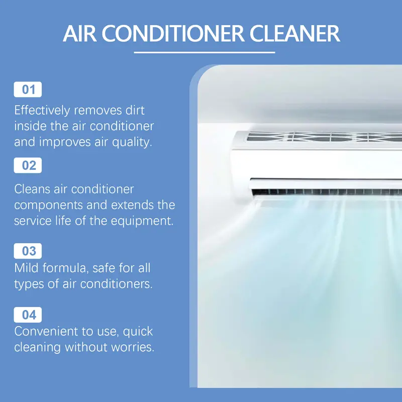 💨 Fast & Easy Air Conditioner Cleaner – No Dismantle ✅ Odorless Foam Deep Clean for Home AC