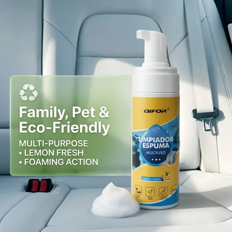 QIFOR 4-in-1 Foam Cleaner ✨ – Heavy-Duty Stain & Grease Remover for Car, Kitchen, Sofa 🚗🛋️ – Deep Cleaning Power 💪