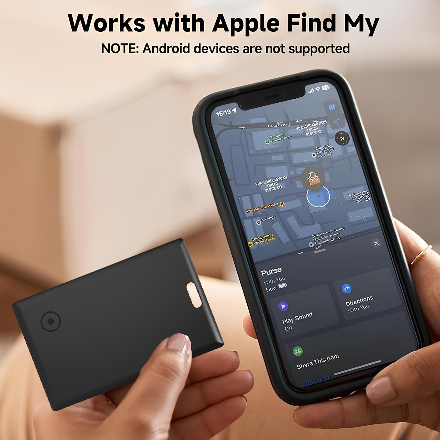 2026 [Apple MFi Certified] (iOS Only) Bluetooth Tracker Smart Card for Apple Find My iPhone Wallet GPS Tracker, 5-10 Years Staying Power, Keys Finder and Item Locator for Keys, Bags, Passport#MothersDayGift #GiftsForHer
