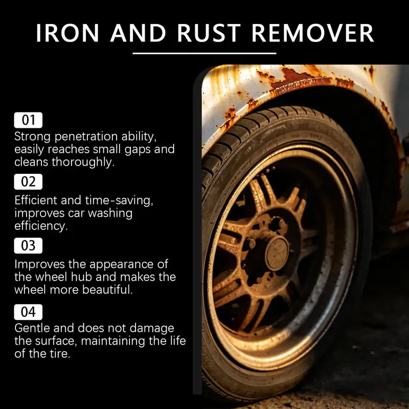 Automotive Rust Remover Spray – Restore Wheels, Rims & Metal Surfaces