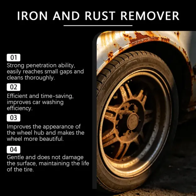 Automotive Rust Remover Spray – Restore Wheels, Rims & Metal Surfaces
