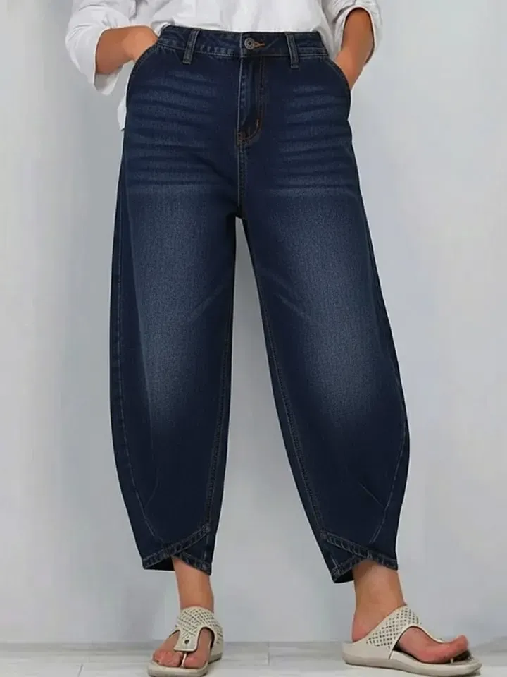 Women's Casual Simple Denim Cotton Pants
