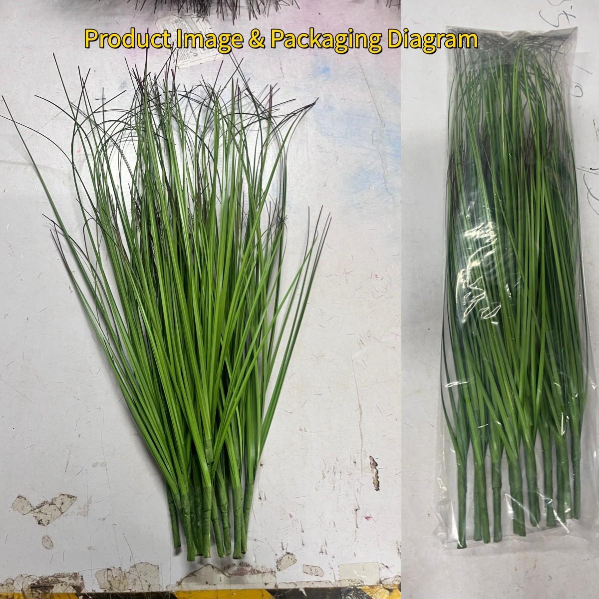 Artificial Wheat Grass Shrub Plants, Plastic UV-Resistant Outdoor Home Decor, 12, 24 or 48 Pieces, Model Xinghao #GLOBAL PICKS