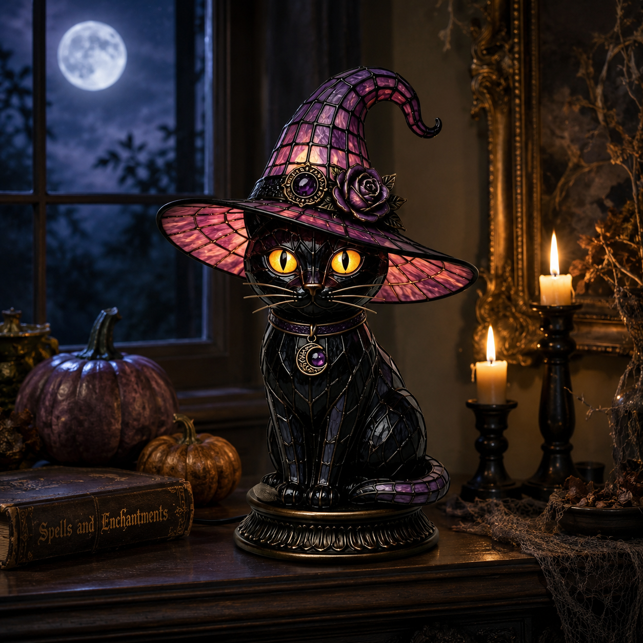 Halloween Witch Hat Night Light Decor
