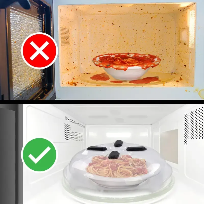 🧲 HoverCover™ Magnetic Microwave Splatter Cover