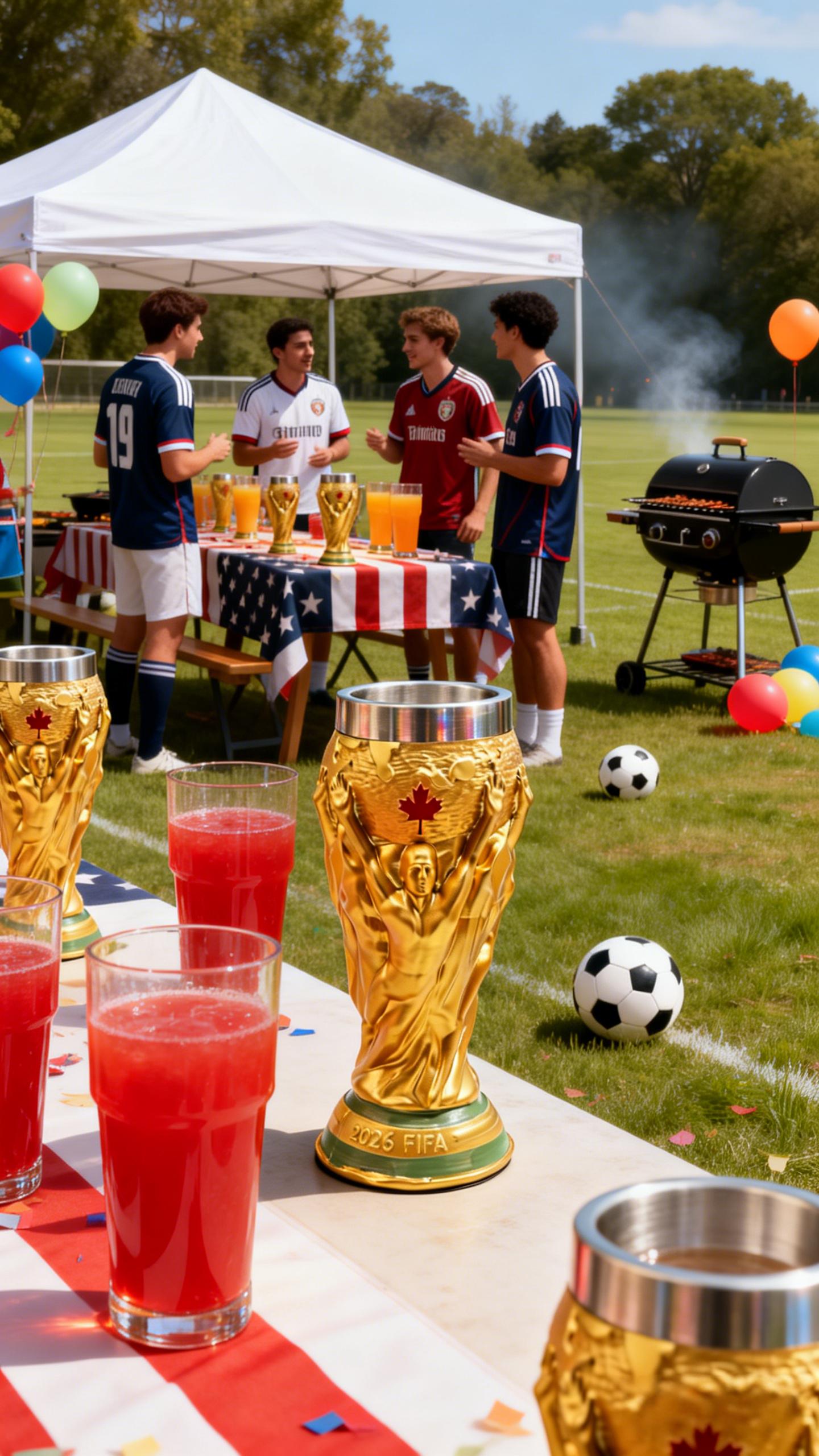 2026 Summer Soccer Trophy Cup | USA-Canada-Mexico Fan Collectible & Decor, Sturdy Trophy Shape