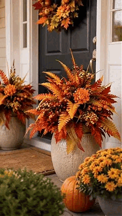  Autumn Harvest Floral Garden Stake Arrangement