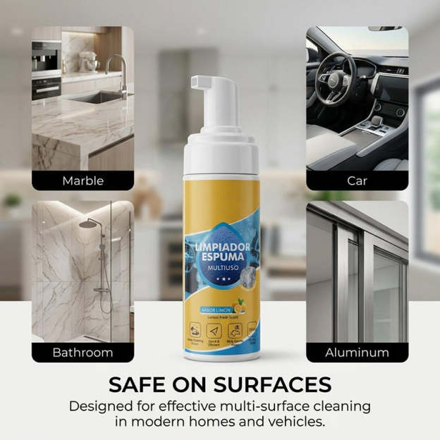 4-in-1 Multi-Enzyme Foam Cleaner – Deep Clean Car, Kitchen, Bathroom & Sofa