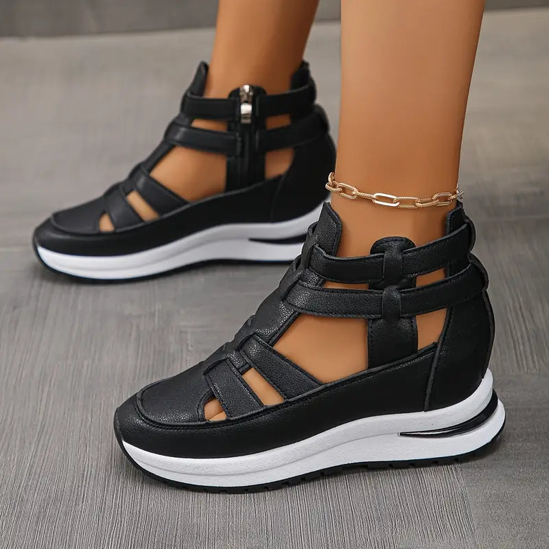 🔥49% OFF - Side Zipper Comfortable Lightweight Wedge Sandals