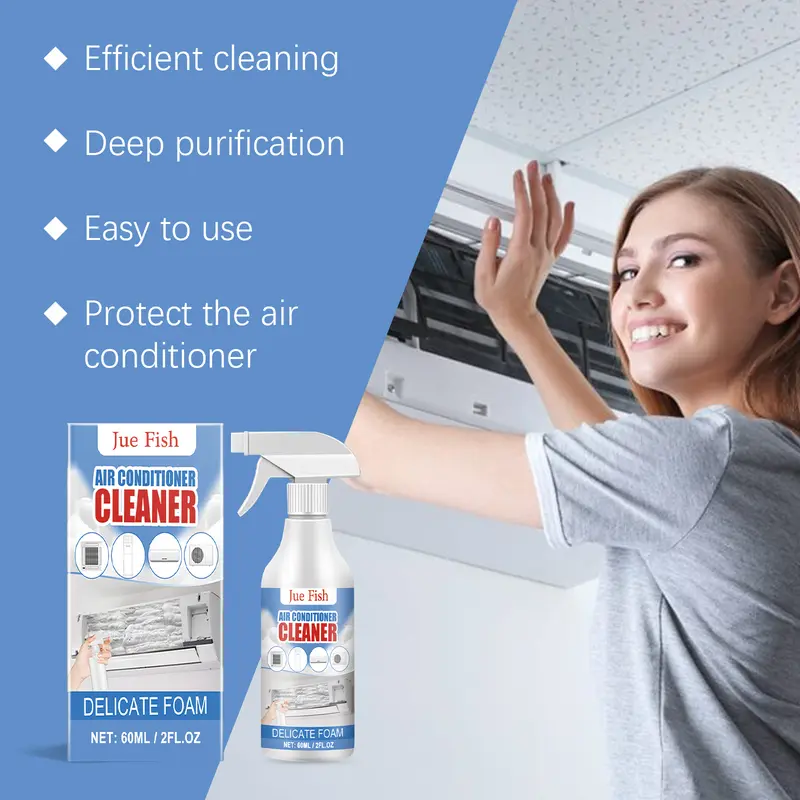 💨 Fast & Easy Air Conditioner Cleaner – No Dismantle ✅ Odorless Foam Deep Clean for Home AC