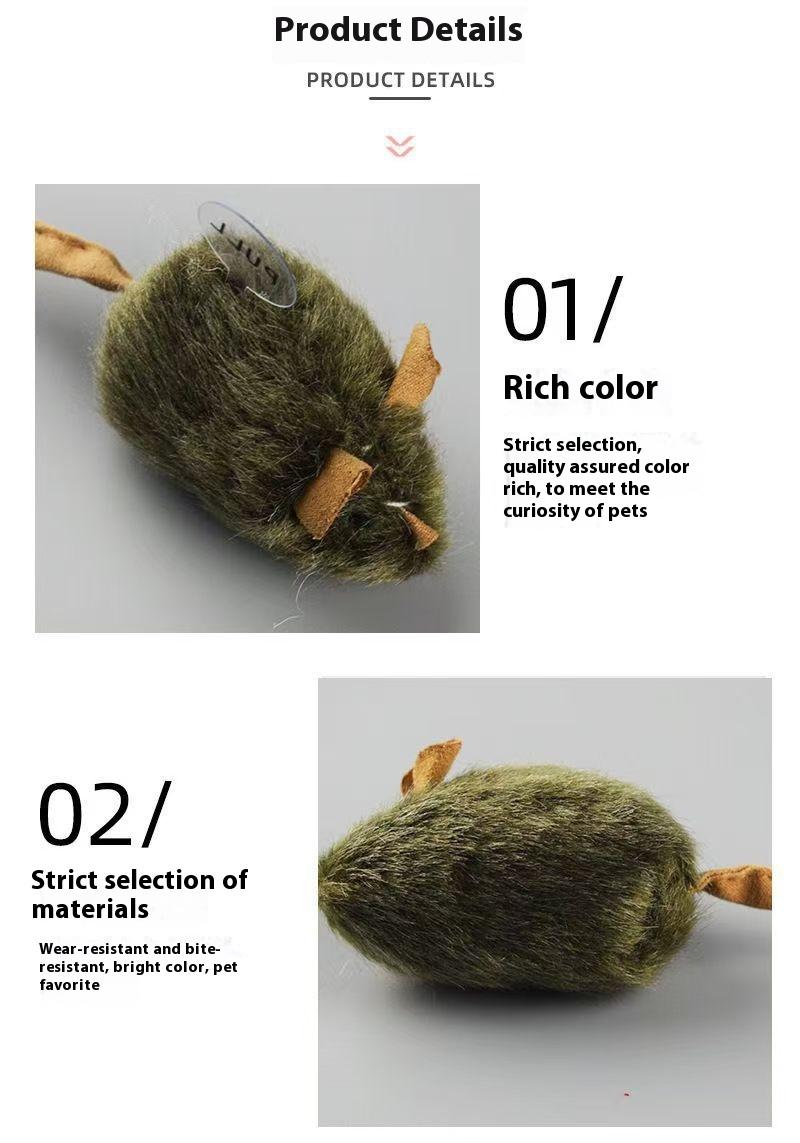 Cat and dog toys - cat toy mouse simulation sound to amuse cats and relieve boredom pet supplies cats to consume physical strength and bite and chew mice_1