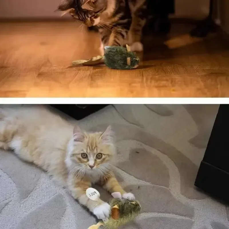 🐭 Interactive Cat Toy – Realistic Squeaky Mouse for Endless Fun! 🐾