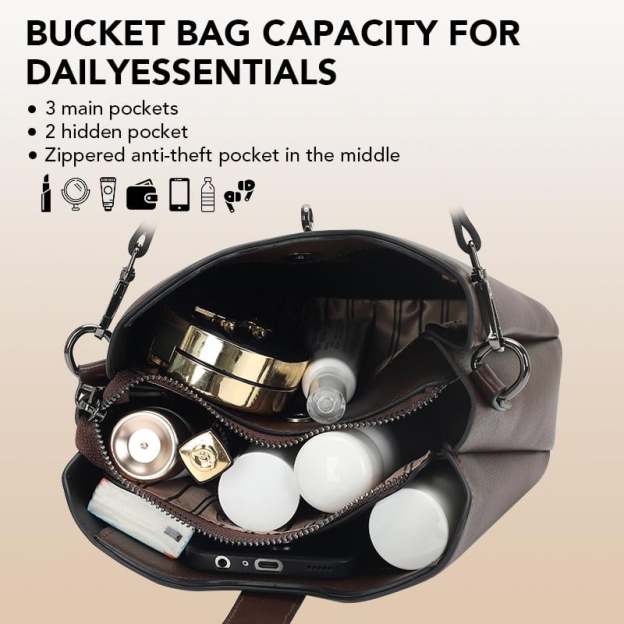 2025 New Designer Three Straps Bucket Bag for Women