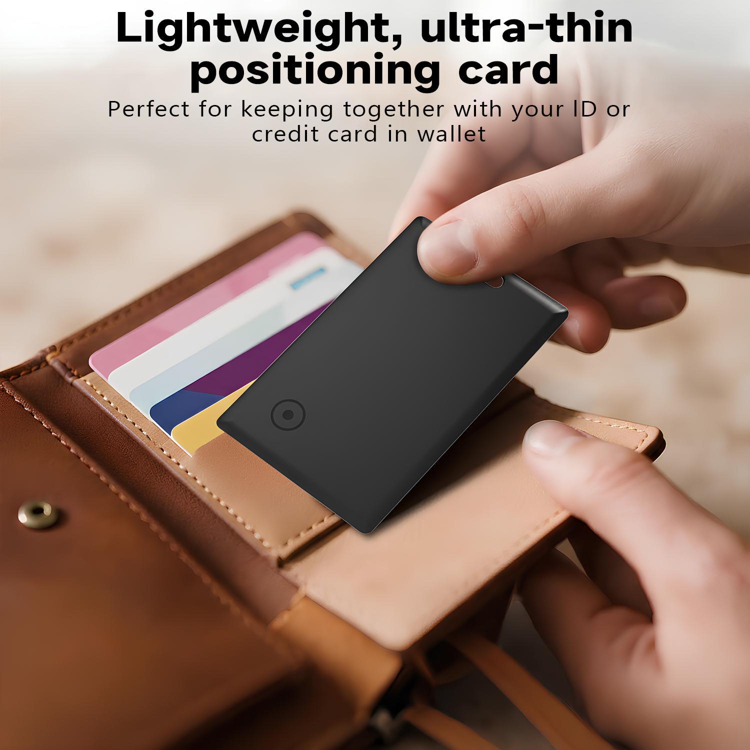 2026 [Apple MFi Certified] (iOS Only) Bluetooth Tracker Smart Card for Apple Find My iPhone Wallet GPS Tracker, 5-10 Years Staying Power, Keys Finder and Item Locator for Keys, Bags, Passport#MothersDayGift #GiftsForHer