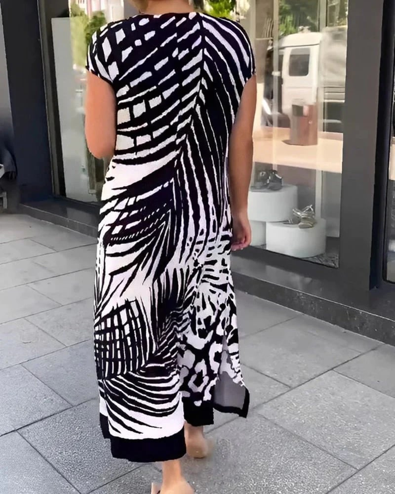 💖Casual Printed Short Sleeve Dress