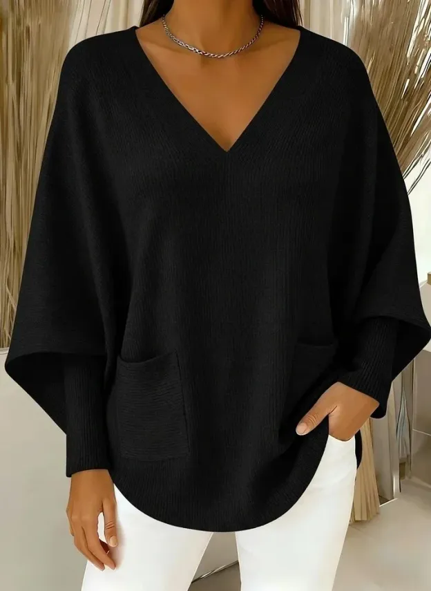 CLEARANCE SALE🔥 Women's Casual Solid Color V-Neck Sweater